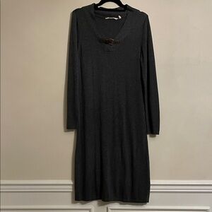 Soft Surroundings with Cashmere Grey Long Sleeve Dress